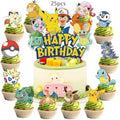 Anime Cake Decoration Set - 25Pcs with Cupcake Toppers