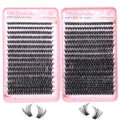 Boahankuke 640PCS Cluster Eyelash Extensions D Curl 8-18mm