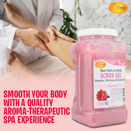 SPA REDI Sensual Rose Detox Foot Soak & Pumice Scrub Gel Set - 128 oz Each