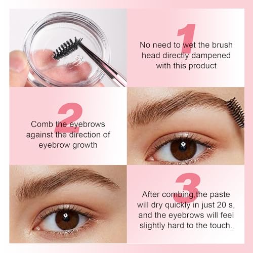 VANERIA Clear Eyebrow Gel with Dual Brush - Waterproof Brow Soap 14g
