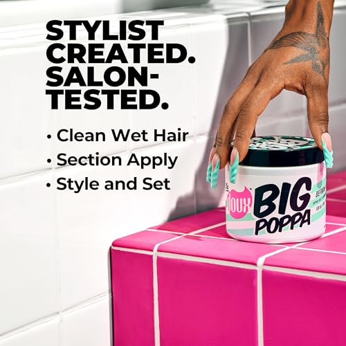 The Doux Big Poppa Curl Defining Gel - Anti-Frizz Flex Hold Gel (12 oz)