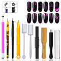 10-Piece Cat Eye Nail Magnet Set with Double-Headed Tools