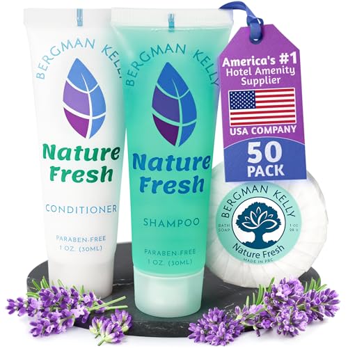 Bergman Kelly Hotel Soap & Shampoo Set, 150-Piece Bulk Amenities