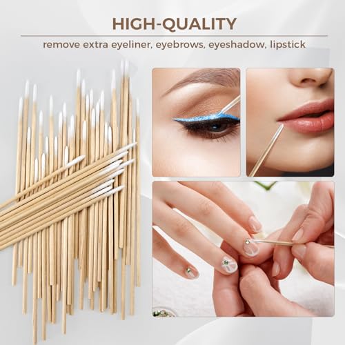 200 Precision Cotton Swabs for Makeup & Detailed Cleaning