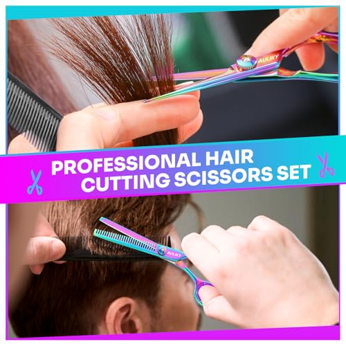 6.7" Professional Hair Cutting Scissors Kit, Stainless Steel Barber Shears