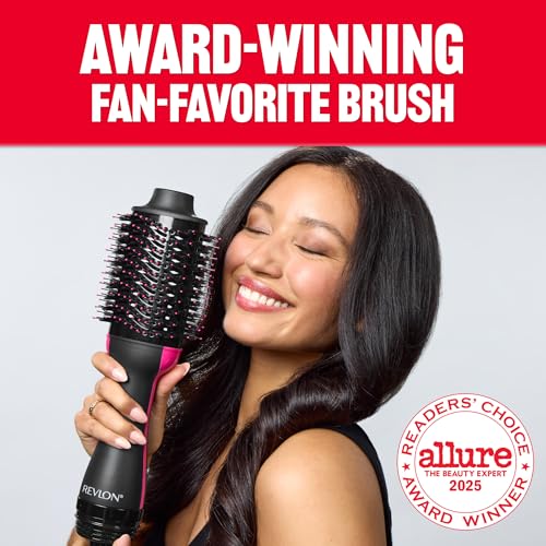 REVLON One-Step Volumizer, Blow Dryer Brush for Easy Salon-Style Blowouts, Revlon Blow Dry Brush is Great for All Hair Types and Lengths (Black)