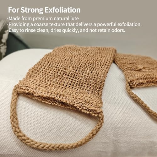 Natural Jute Back Scrubber for Deep Exfoliation & Acne