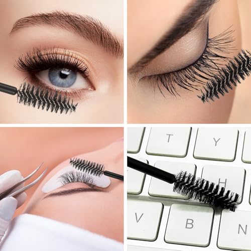 300 Disposable Dual Ended Mascara Wands & Lip Brushes - Black