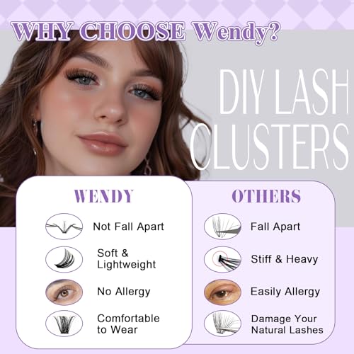 WENDY LASHES 200D D-Curly Eyelash Clusters - DIY Extensions 10-18mm