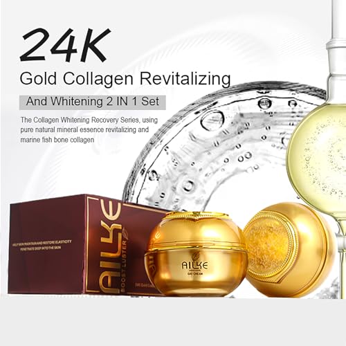 AILKE Skin Glowing Day & Night Face Cream, Clean Skin, Nourishing, Boost Radiance, With Algae Extract, Collagen, Clean Stains For Men And Women