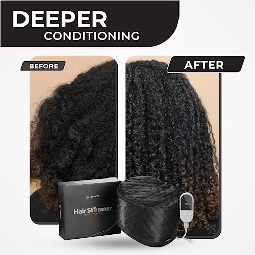 SISWOW Hair Steamer Cap - 10 Heat Levels, Deep Conditioning