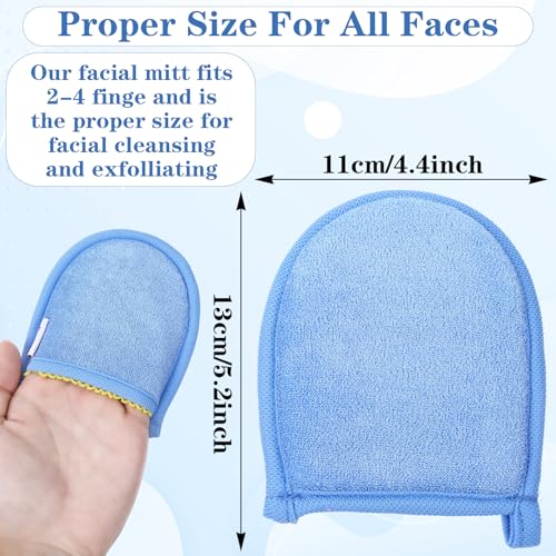 4-Pack Exfoliating Gloves for Face & Body, Plant Fiber Scrubber Mitts