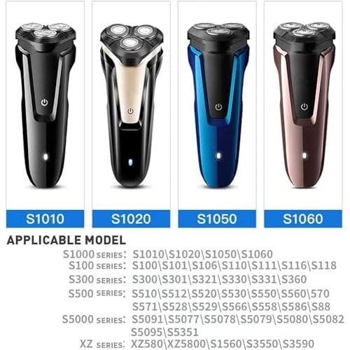 Replacement for Heads Shaving Heads SH30 SH52 and Series 3000 2000 1000 Shavers S738 Click and Style Easy Cut Replace Heads 3 Pack