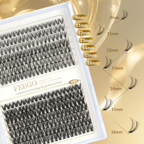FEEGO Fluffy Lash Extensions Kit 30D+40D 280pcs 9-16mm