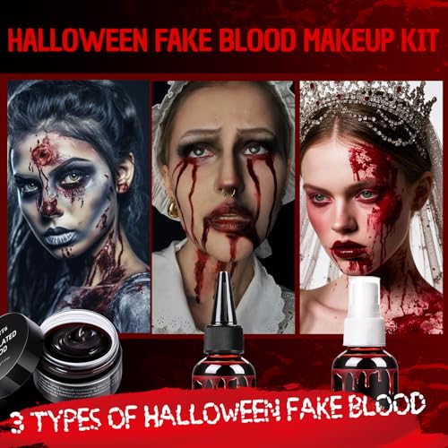 Halloween Fake Blood Kit - Spray, Gel & Coagulated for SFX Makeup