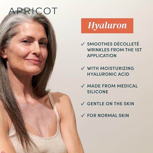APRICOT Hyaluronic Acid Silicone Chest Wrinkle Pad 30x Reusable Anti-Aging Skin Tightening