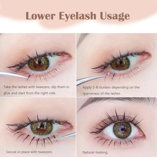 Bottom Lash Clusters 400Pcs Individual Lashes 5-7mm C Curl