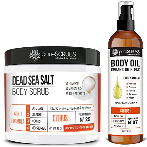 pureSCRUBS Citrus Body Scrub + Citrus Body Oil Bundle