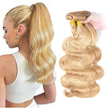 MavKuvx Highlight Blonde Hair Extensions 24-28 Inch Brazilian Virgin Human Hair Bundles