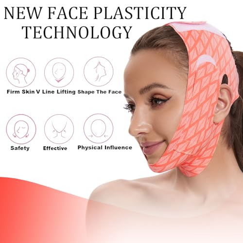 V Line Face Lifting Mask - Double Chin Reducer & Jawline Tightening Strap