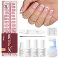 Beetles Extra Short Pink French Nail Tip Press On Kit 210Pcs C - XS