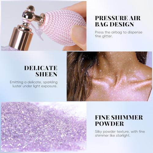 Holographic Body Glitter Spray - Light Purple Shimmer Highlighter
