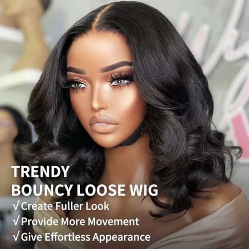 Tinashe Glueless Bob Wig - 12 Inch Human Hair Loose Body Wave