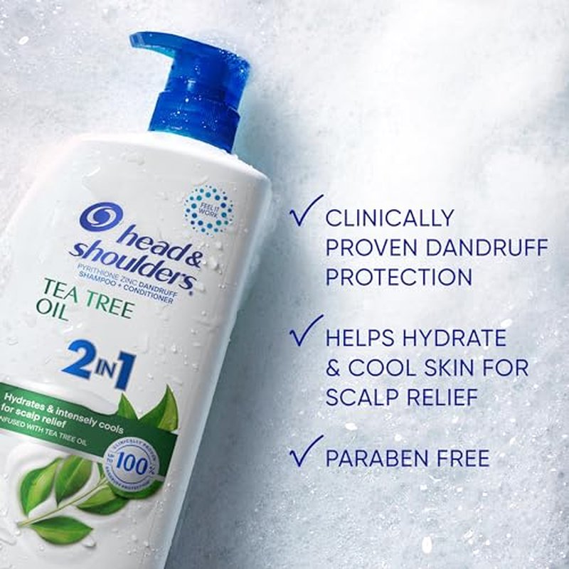 Head & Shoulders Tea Tree Oil 2-in-1 Anti-Dandruff Shampoo & Conditioner, 32.1 fl oz