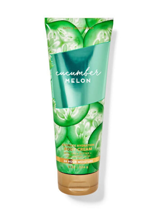 Bath & Body Works Ultimate Hydration Body Cream For Women 8 Fl Oz 1- Pack (8 Ounce (Pack of 1), Cucumber Melon)