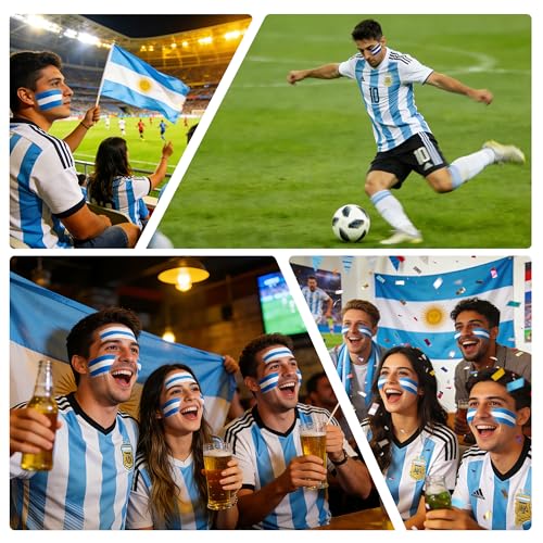 3-Pack Face Paint Sticks for Sports Fans - Washable & Hypoallergenic