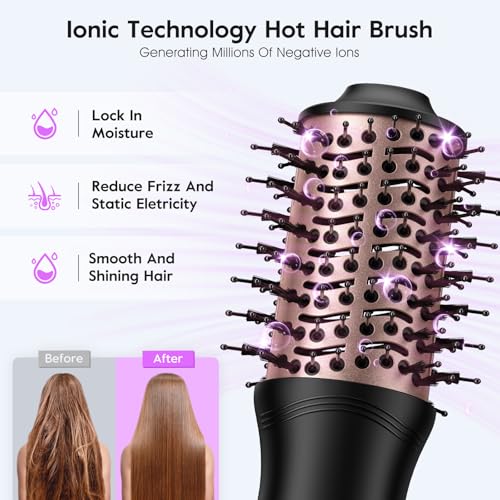 Mini Travel Dual Voltage Hair Dryer Brush 1000W
