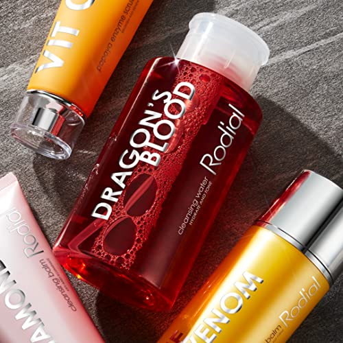 Rodial Dragon¡¯s Blood Micellar Cleansing Water, Ultra-Hydrating No-Rinse Cleanser for Face & Eyes, with Hyaluronic Acid, Niacinamide & Rose Water, 3.38 fl oz