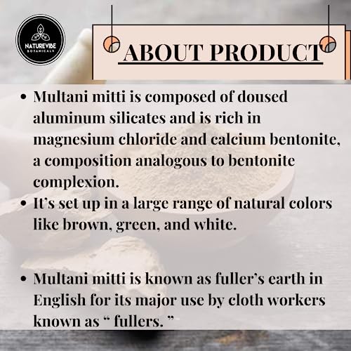 Naturevibe Botanicals Multani Mitti Powder 5lb Fullers Earth Powder | Face Mask And Skincare (80 Ounces)