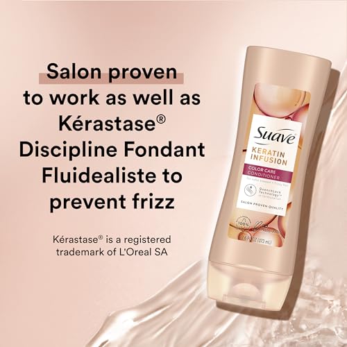 Suave Shampoo and Conditioner Set, Keratin Infusion, Color Care ? Protein Hair Treatment, Detangler and Frizz Control, 12.6 OZ Ea (2 Piece Set)