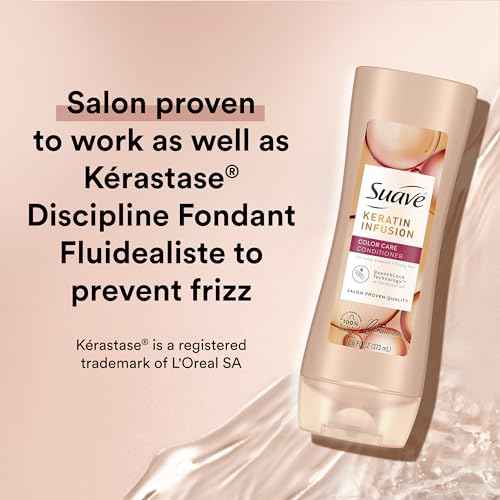 Suave Shampoo and Conditioner Set, Keratin Infusion, Color Care ?Keratin Hair Treatment, Detangler & Frizz Control, 12.6 Oz Ea (2 Piece Set)