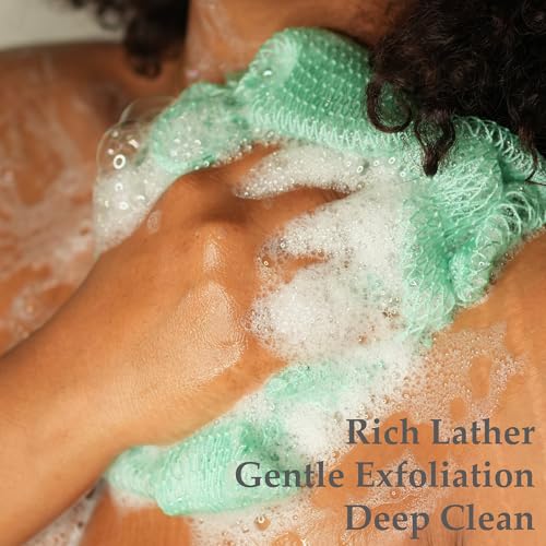 African Exfoliating Net Sponge, 2-Pack Body Scrub Loofah
