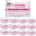 Mivida 1400 Count Hypoallergenic Makeup Wipes - Fragrance & Alcohol Free