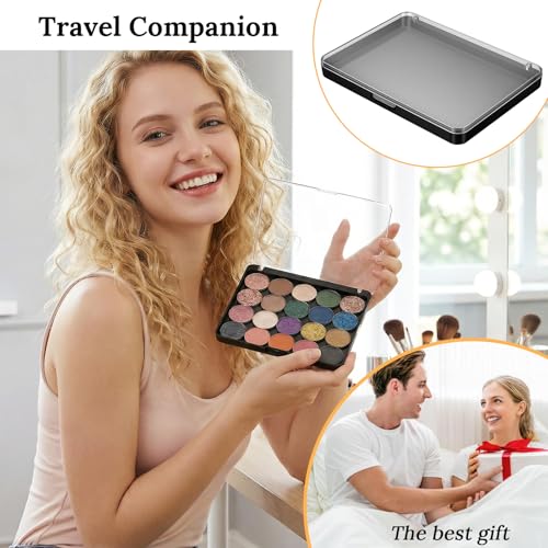 6-Pack Magnetic Makeup Palettes with Clear Top, 5.5x4 Inch