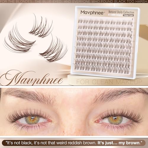 Brown Lash Clusters 8-14MM Clear Band Eyelashes