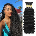Human Braiding Hair For Boho Braids 22 Inch Natural Deep Curly Bulk