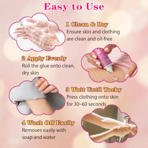 Body Adhesive Glue for Clothes & Skin 30ml - Sweat & Water Resistant