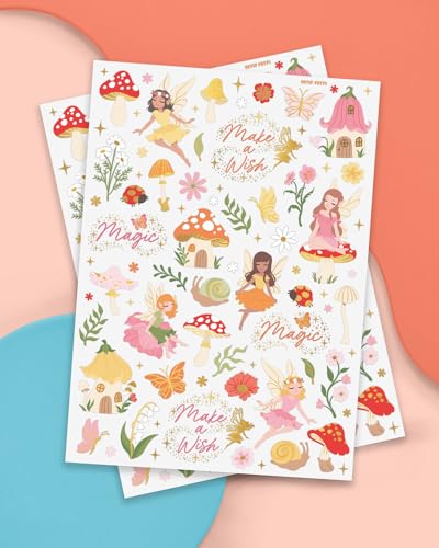 Woodland Fairy Temporary Tattoos - 84 Gold Foil Designs