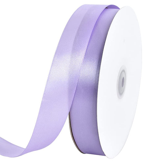 TONIFUL 1 Inch x 100yds Light Purple Satin Ribbon, Thin Solid Color Satin Ribbon for Gift Wrapping, Crafts, Hair Bows Making, Wedding Party Decoration, Invitation Cards, Floral Bouquets, Christmas