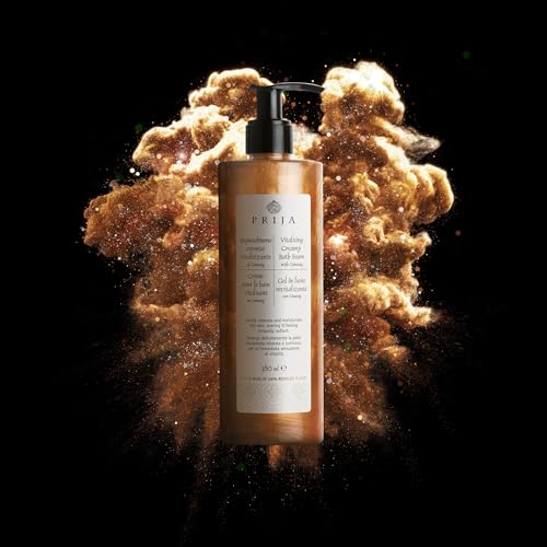 Prija Vitalizing Creamy Bath Foam, Pearly Texture for Radiance Boost, Gently Cleanses and Moisturizes The Skin with Ginseng Extract 2 x 12.85 Fl. Oz