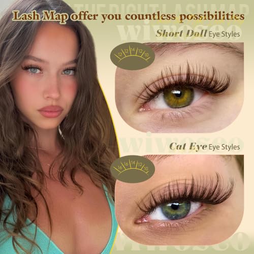 Dark Brown Wispy Lash Clusters 162Pcs 10-16MM CD Curve