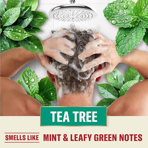 Old Spice Tea Tree Shampoo for Men, Healthier, Fuller, More Moisturized Looking Hair, 21.9 Fl Oz Each, Twin Pack