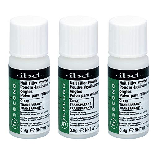 IBD 5 Second Nail Filler Powder - Repair for Cracked & Split Nails, 3-Pack