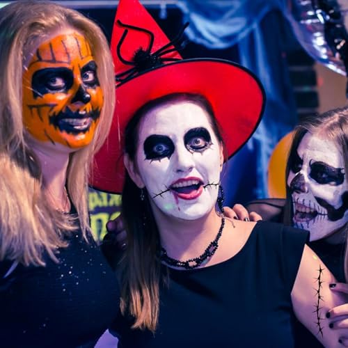 Halloween Black Stitch Scar Temporary Tattoos - 8 Pack