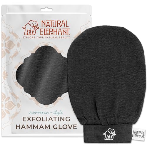 Moroccan Kessa Hammam Exfoliating Glove | Black Microfiber Body Scrub Mitt