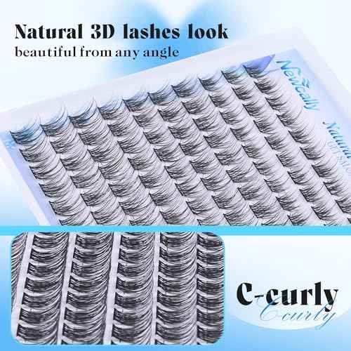 Natural Lash Clusters Eyelash Extensions C-curly Short Individual Lashes 10-14mm Wispy DIY Lash Extension Eyelash Clusters by Newcally
